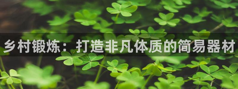 意昂平台体育：乡村锻炼：打造非凡体质的简易器材